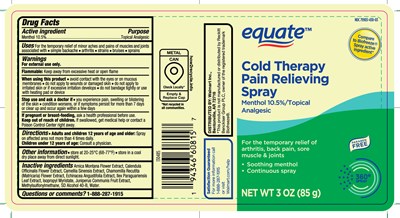 Can Label (Equate Cold Therapy Pain Relieving Spray)